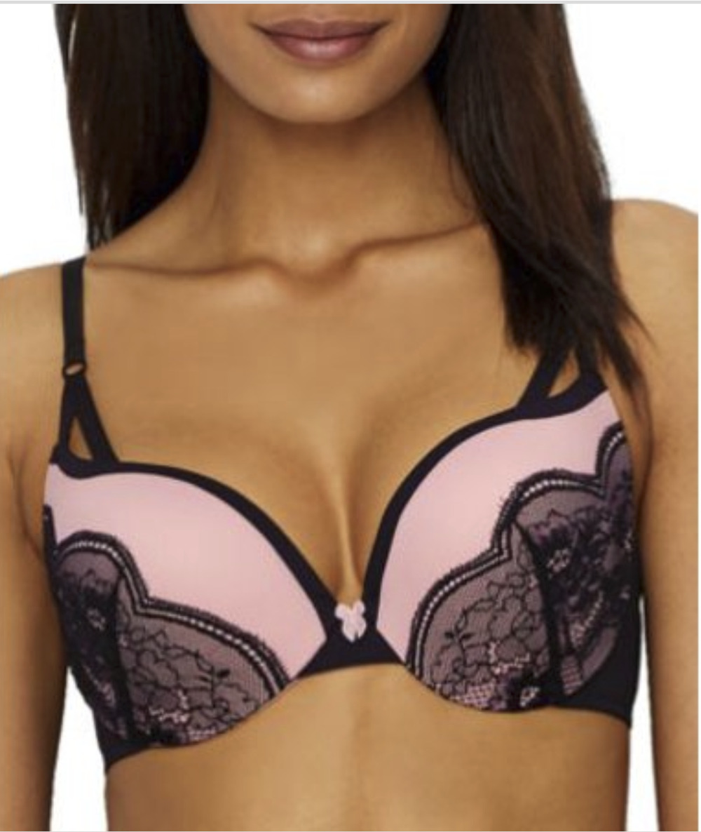 Maidenform Women Love the Lift Push Up Bra Black/Gentle Peach Size 36B